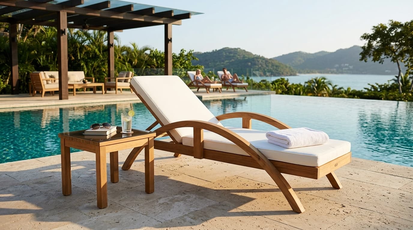 The Vista Teak Lounger
