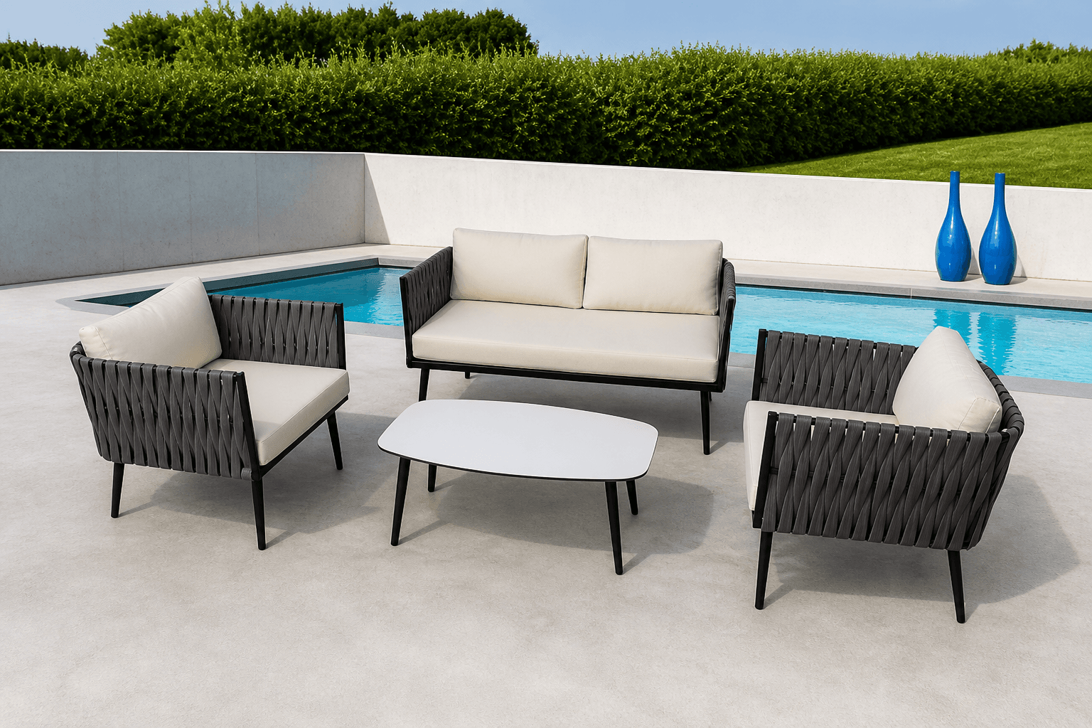 Graphite Wave Lounge Set